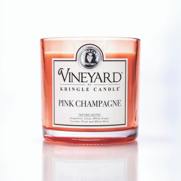 Tumbler Pink Champagne Vineyard Kringle Candle