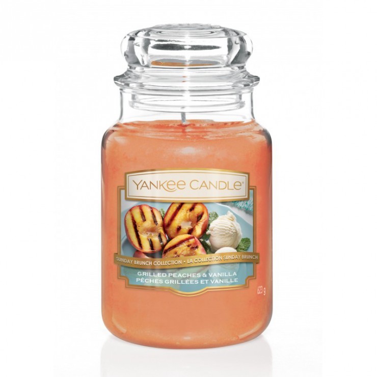 Duża świeca Grilled Peaches & Vanilla Yankee Candle