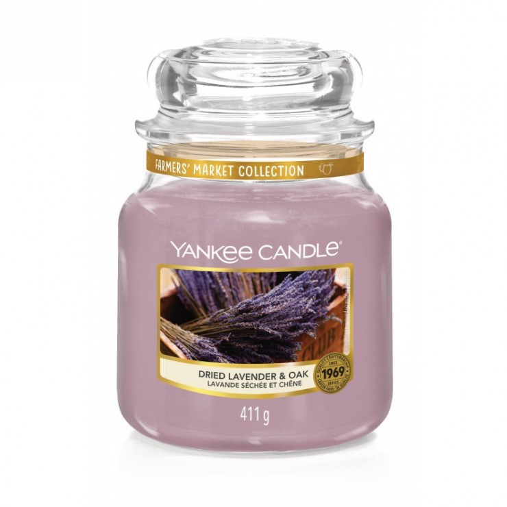 Średnia świeca Dried Lavender & Oak Yankee Candle
