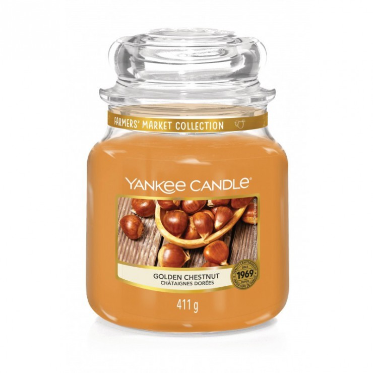 Średnia świeca Golden Chestnut Yankee Candle