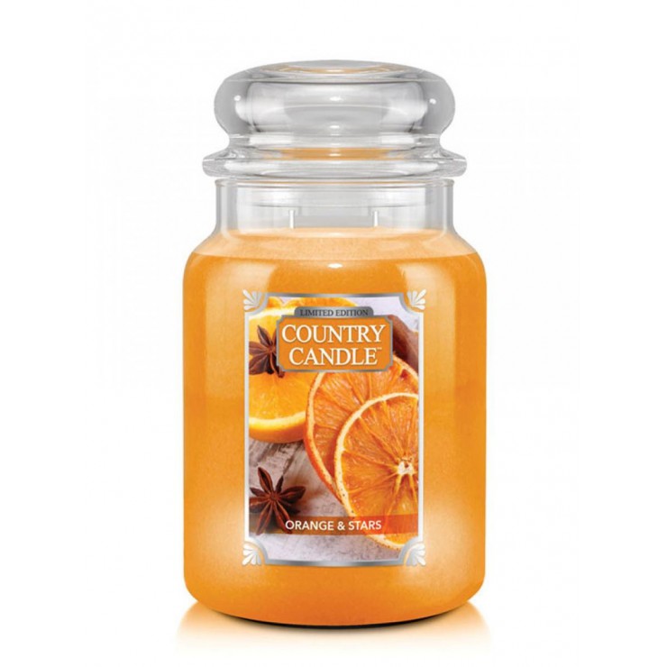 Duża świeca Orange and Stars Country Candle Duża świeca Orange and Stars Country Candle