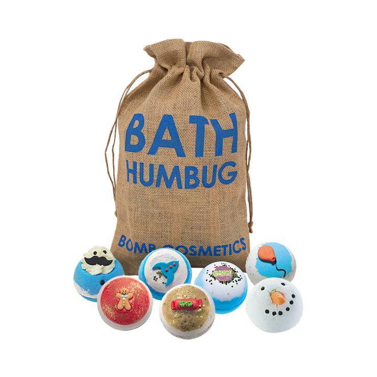 Zestaw upominkowy worek św. Mikołaja Bath Humbug Bomb Cosmetics