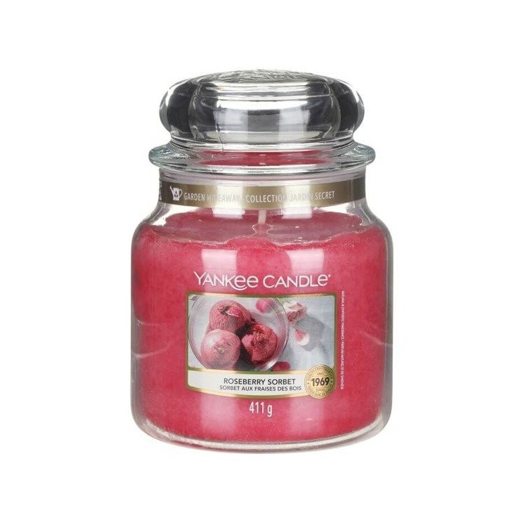 Średnia świeca Roseberry Sorbet Yankee Candle
