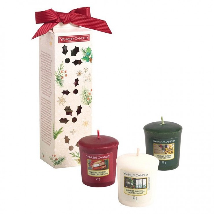 Magical Christmas Morning - zestaw 3 świec typu votive Yankee Candle