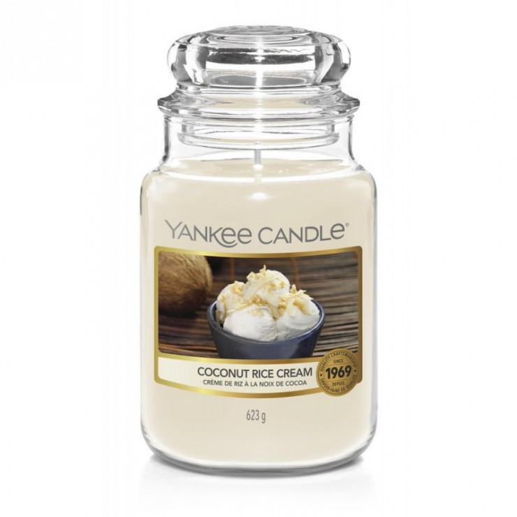 Duża świeca Coconut Rice Cream Yankee Candle