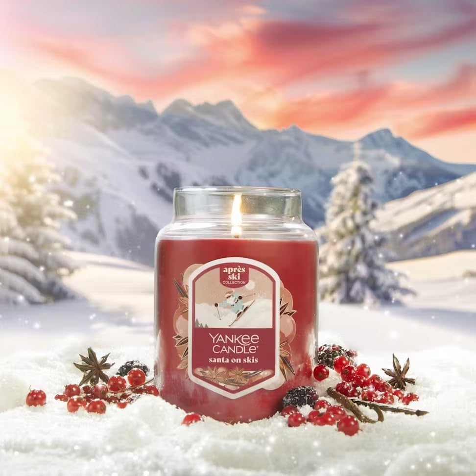 Santa on skis Yankee Candle